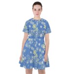 Yellow Flowers on Blue Sailor Dress