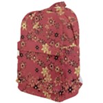 Gold and Rust Floral Print Classic Backpack