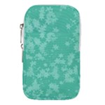 Biscay Green Floral Print Waist Pouch (Large)