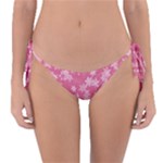 Blush Pink Floral Print Reversible Bikini Bottom