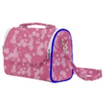 Blush Pink Floral Print Satchel Shoulder Bag