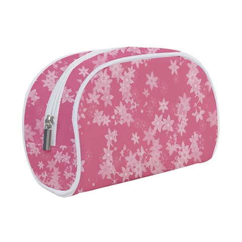 Blush Pink Floral Print Makeup Case (Small) from ArtsNow.com