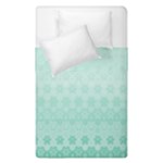 Biscay Green Floral Print Duvet Cover Double Side (Single Size)