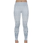 Faded Blue Floral Print Classic Yoga Leggings