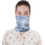 Faded Blue Floral Print Face Covering Bandana (Adult)