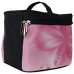 Blush Pink Floral Print Make Up Travel Bag (Big)