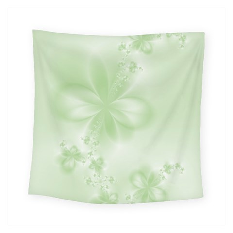 Tea Green Floral Print Square Tapestry (Small) from ArtsNow.com