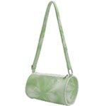 Tea Green Floral Print Mini Cylinder Bag