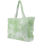 Tea Green Floral Print Simple Shoulder Bag