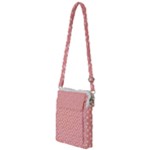 Coral Pink White Floral Print Multi Function Travel Bag