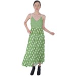 Spring Green White Floral Print Tie Back Maxi Dress