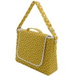 Saffron Yellow White Floral Pattern Box Up Messenger Bag