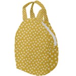 Saffron Yellow White Floral Pattern Travel Backpacks