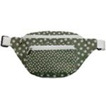 Sage Green White Floral Print Fanny Pack