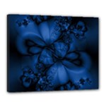 Dark Blue Abstract Pattern Canvas 20  x 16  (Stretched)
