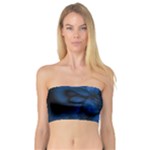 Dark Blue Abstract Pattern Bandeau Top