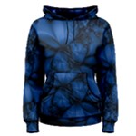 Dark Blue Abstract Pattern Women s Pullover Hoodie