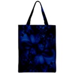 Dark Blue Abstract Pattern Zipper Classic Tote Bag