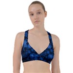 Dark Blue Abstract Pattern Sweetheart Sports Bra