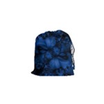 Dark Blue Abstract Pattern Drawstring Pouch (XS)