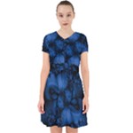 Dark Blue Abstract Pattern Adorable in Chiffon Dress