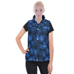 Dark Blue Abstract Pattern Women s Button Up Vest