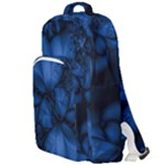 Dark Blue Abstract Pattern Double Compartment Backpack