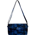 Dark Blue Abstract Pattern Removable Strap Clutch Bag