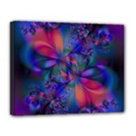 Abstract Floral Art Print Canvas 14  x 11  (Stretched)