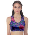 Abstract Floral Art Print Sports Bra