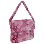 Blush Pink Watercolor Flowers Buckle Messenger Bag