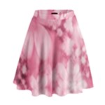 Blush Pink Watercolor Flowers High Waist Skirt