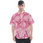 Blush Pink Watercolor Flowers Men s Short Sleeve Shirt