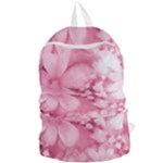 Blush Pink Watercolor Flowers Foldable Lightweight Backpack