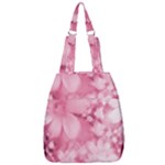 Blush Pink Watercolor Flowers Center Zip Backpack