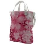 Blush Pink Watercolor Flowers Canvas Messenger Bag