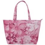 Blush Pink Watercolor Flowers Back Pocket Shoulder Bag 