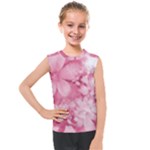 Blush Pink Watercolor Flowers Kids  Mesh Tank Top