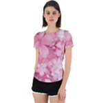 Blush Pink Watercolor Flowers Back Cut Out Sport Tee