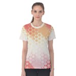 Abstract Floral Print Women s Cotton Tee