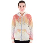 Abstract Floral Print Women s Zipper Hoodie