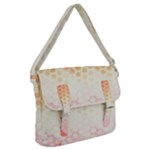 Abstract Floral Print Buckle Messenger Bag