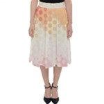 Abstract Floral Print Classic Midi Skirt