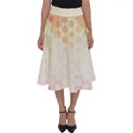Abstract Floral Print Perfect Length Midi Skirt