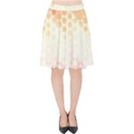 Abstract Floral Print Velvet High Waist Skirt