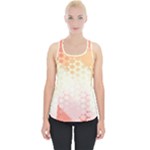 Abstract Floral Print Piece Up Tank Top