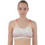 Abstract Floral Print Back Weave Sports Bra