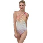 Abstract Floral Print To One Side Swimsuit