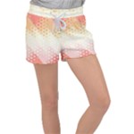 Abstract Floral Print Velour Lounge Shorts