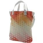 Abstract Floral Print Canvas Messenger Bag